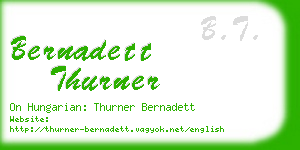 bernadett thurner business card